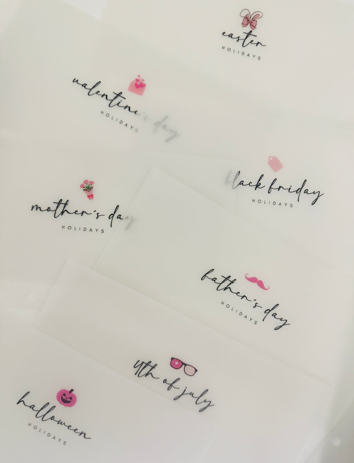 Pink Holiday Envelopes