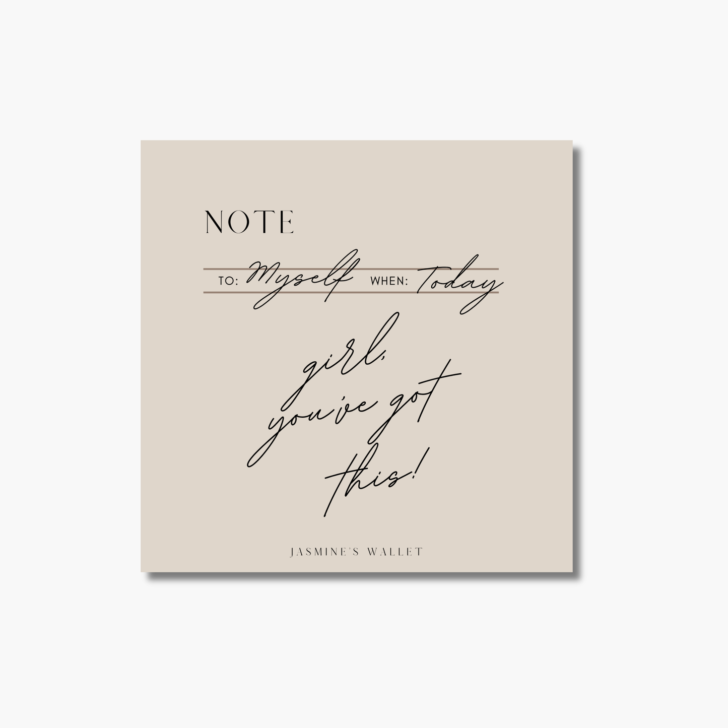 You've Got This Planner Card