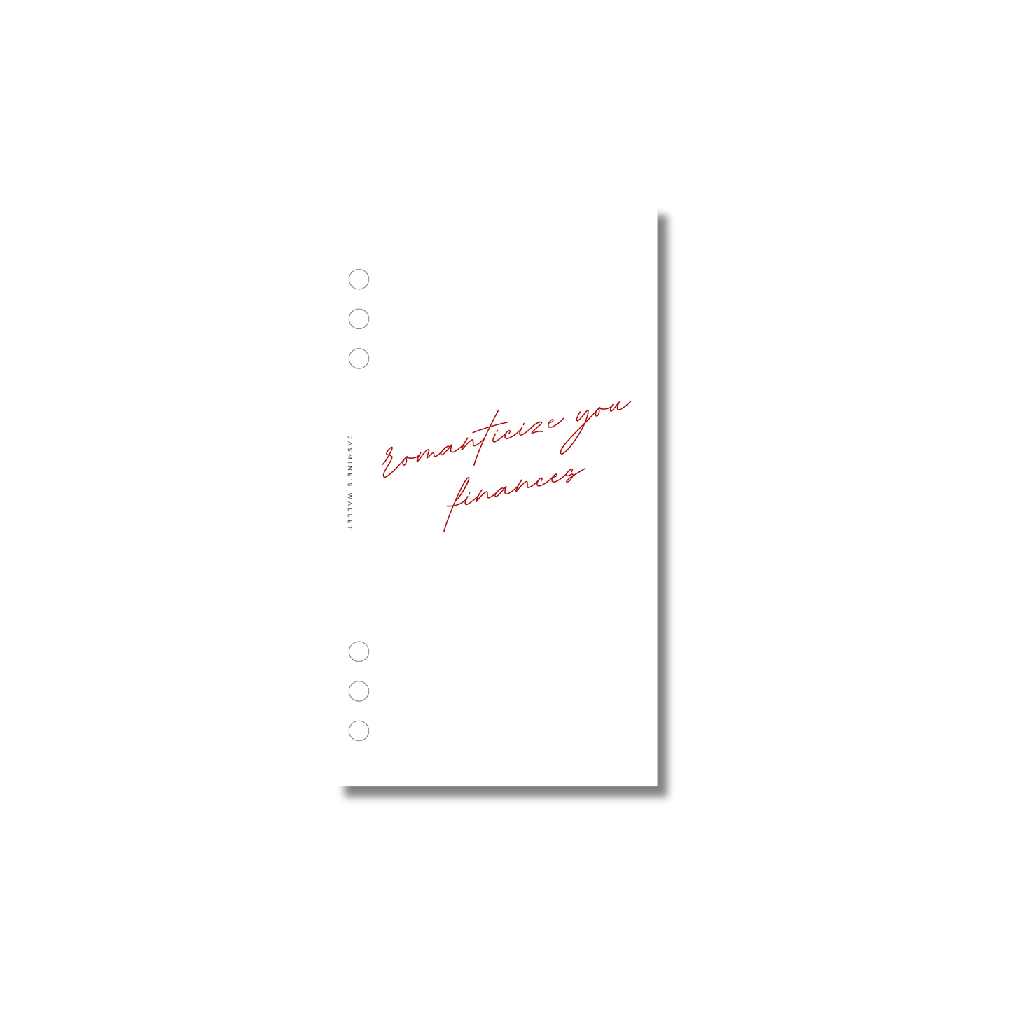 Romanticize Your Finances Clear Dashboard – Red Edition