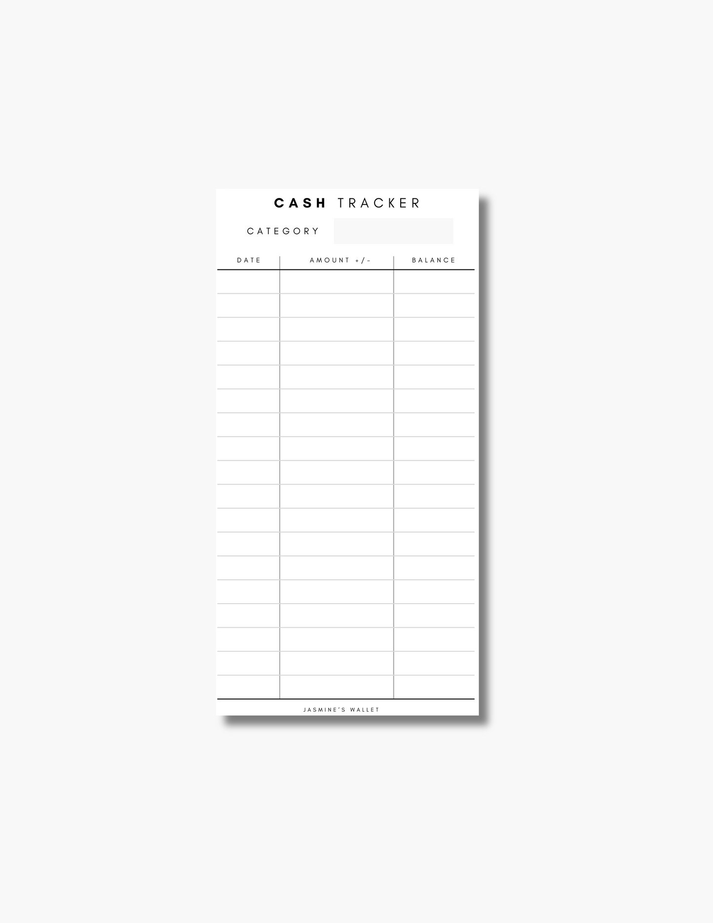 Cash Tracker