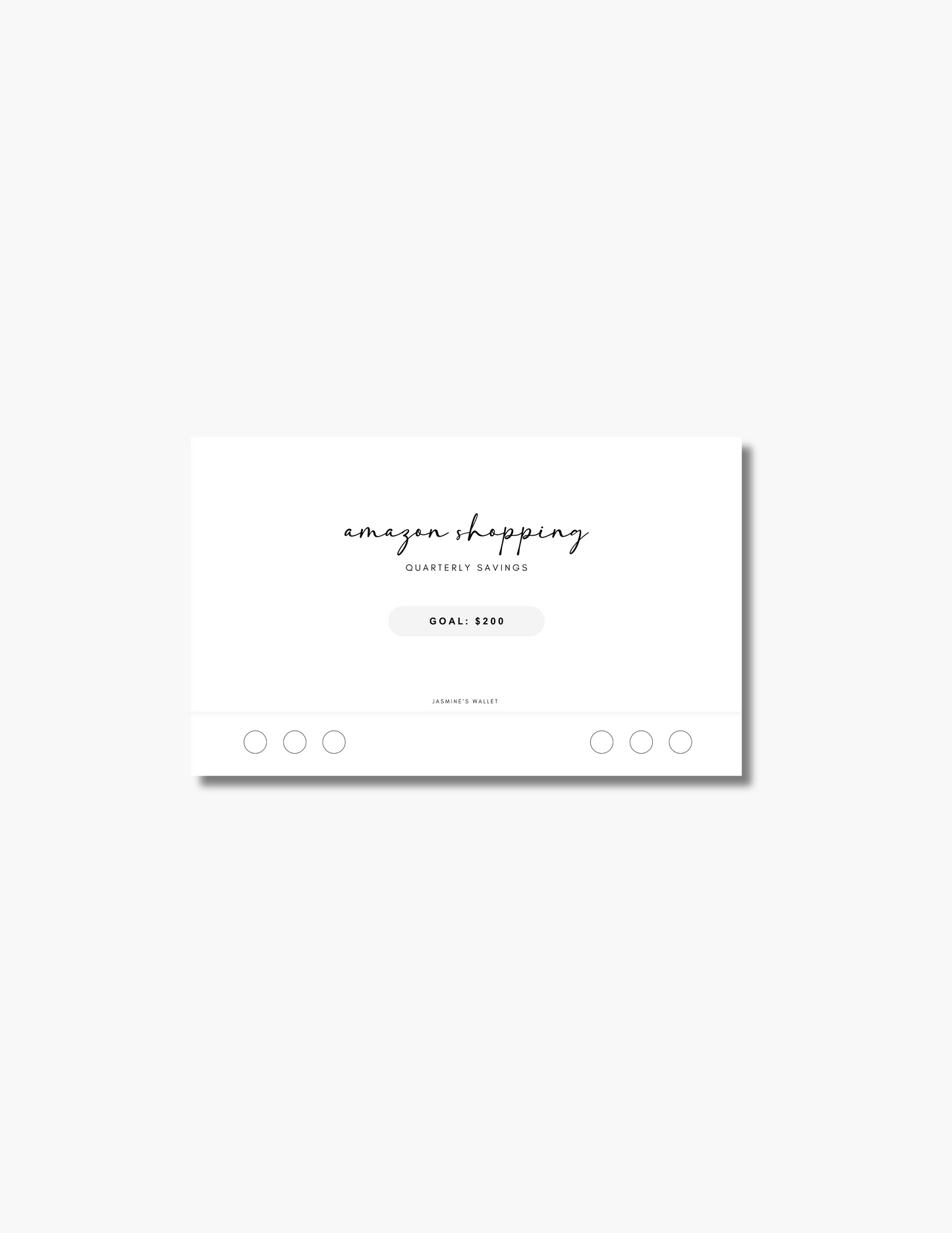 Goal-Oriented Cash Envelopes | A6