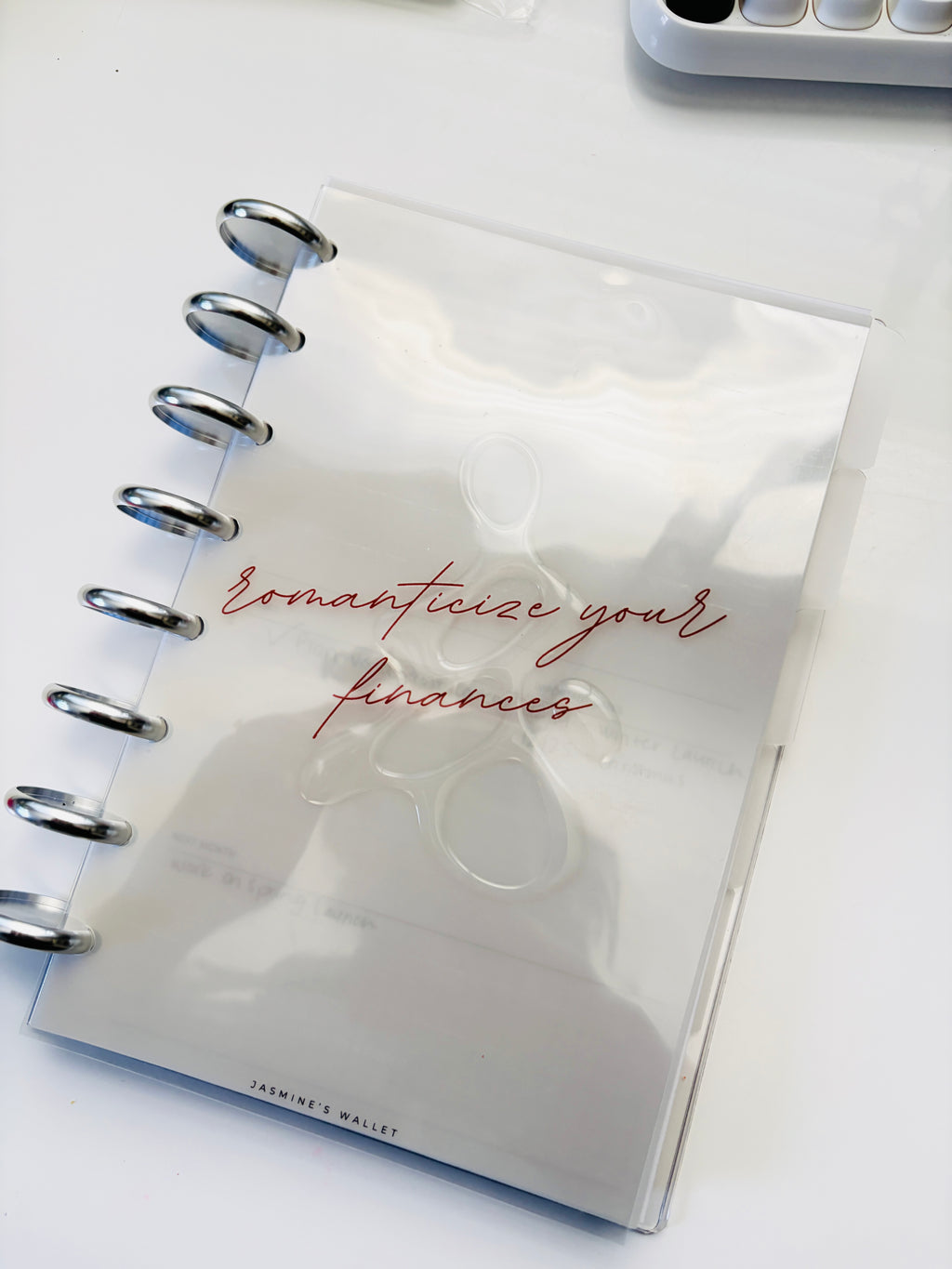 Romanticize Your Finances Clear Dashboard – Red Edition