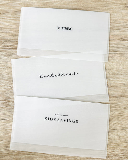 Classic A6 Cash Envelopes