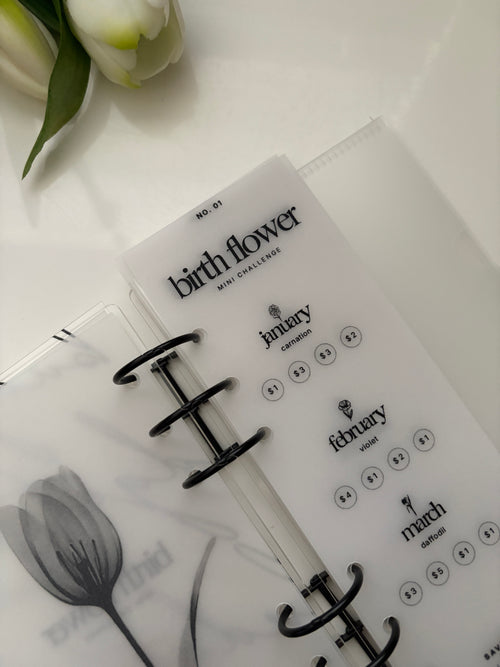 A5 Birth Flower Savings Challenge | Low & High Denomination