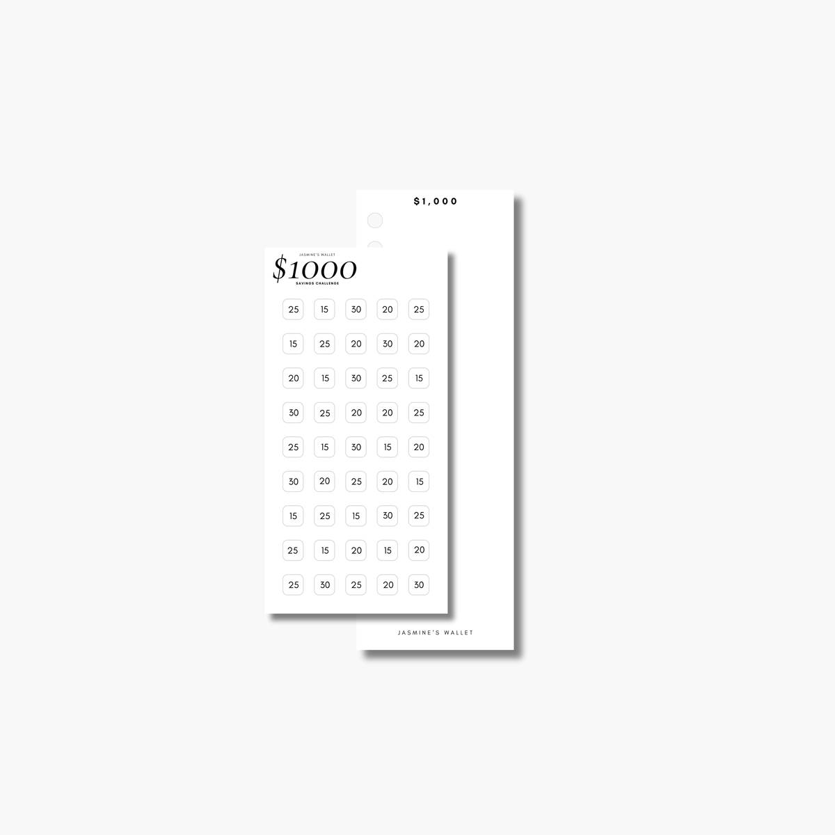 $1000 Savings Challenge – Jasmine's Wallet