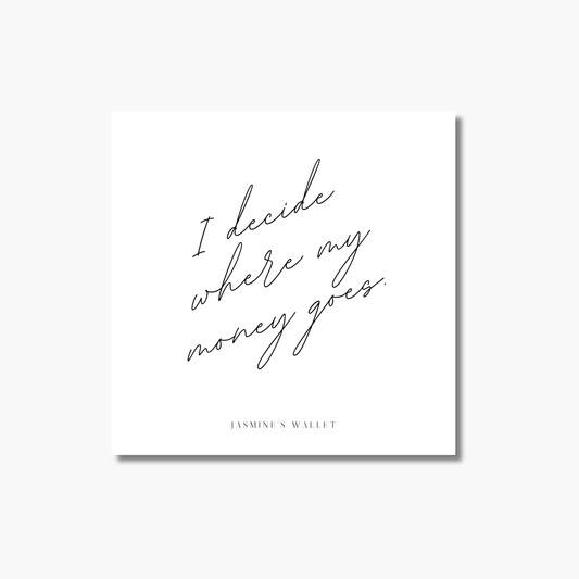 Money Mindset Planner Card