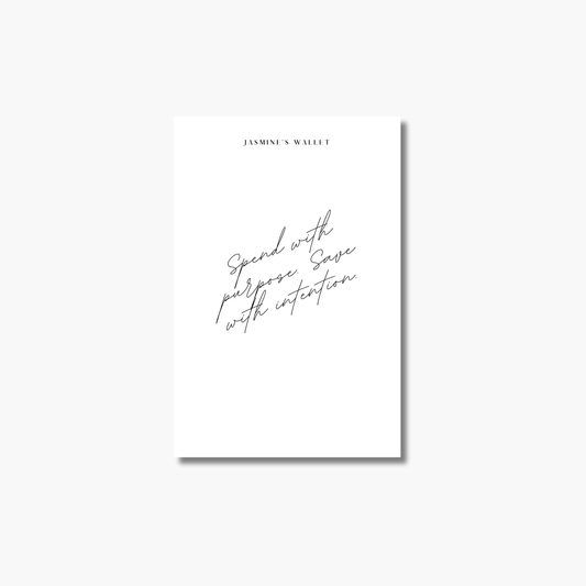 Spend w/ Intention Planner Card
