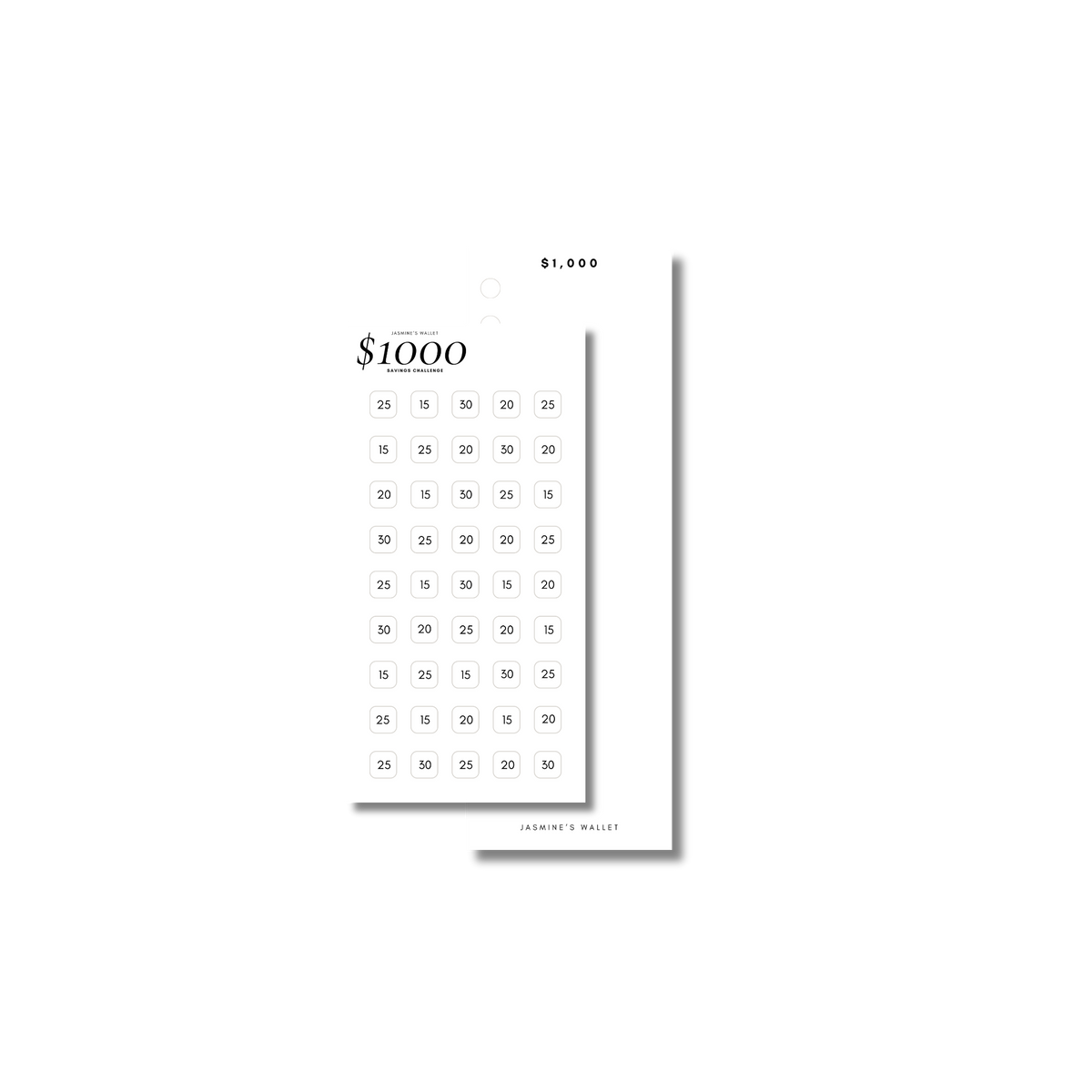 $1000 Savings Challenge
