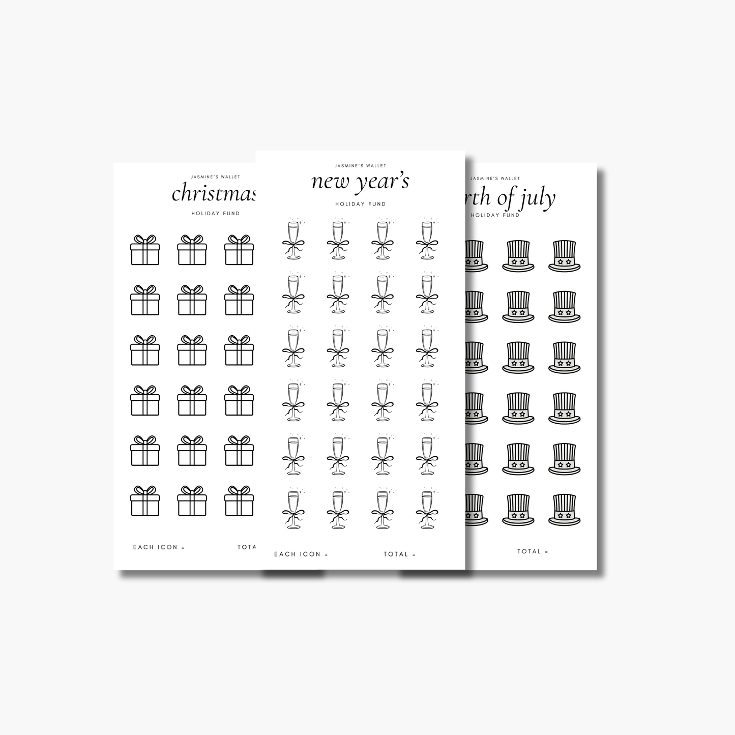 Holiday Savings Trackers