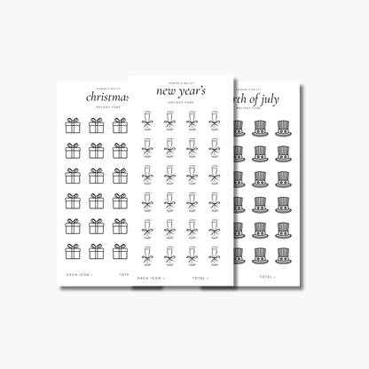 Holiday Savings Trackers