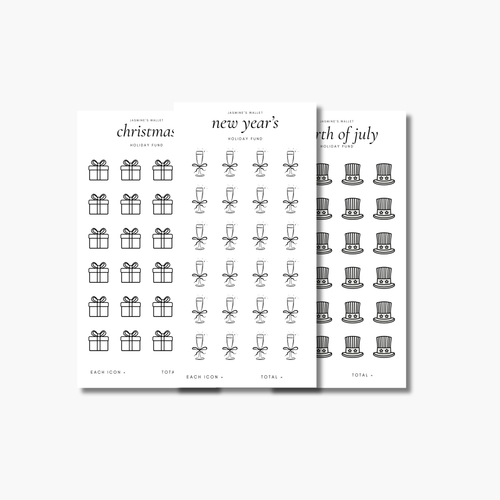 Holiday Savings Trackers