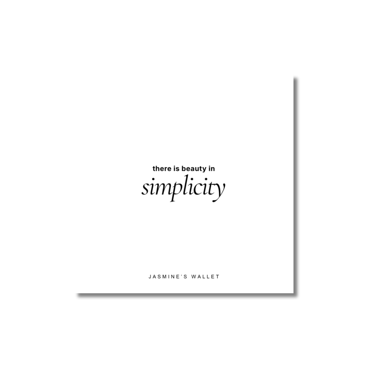 There is Beauty in Simplicity Planner Card