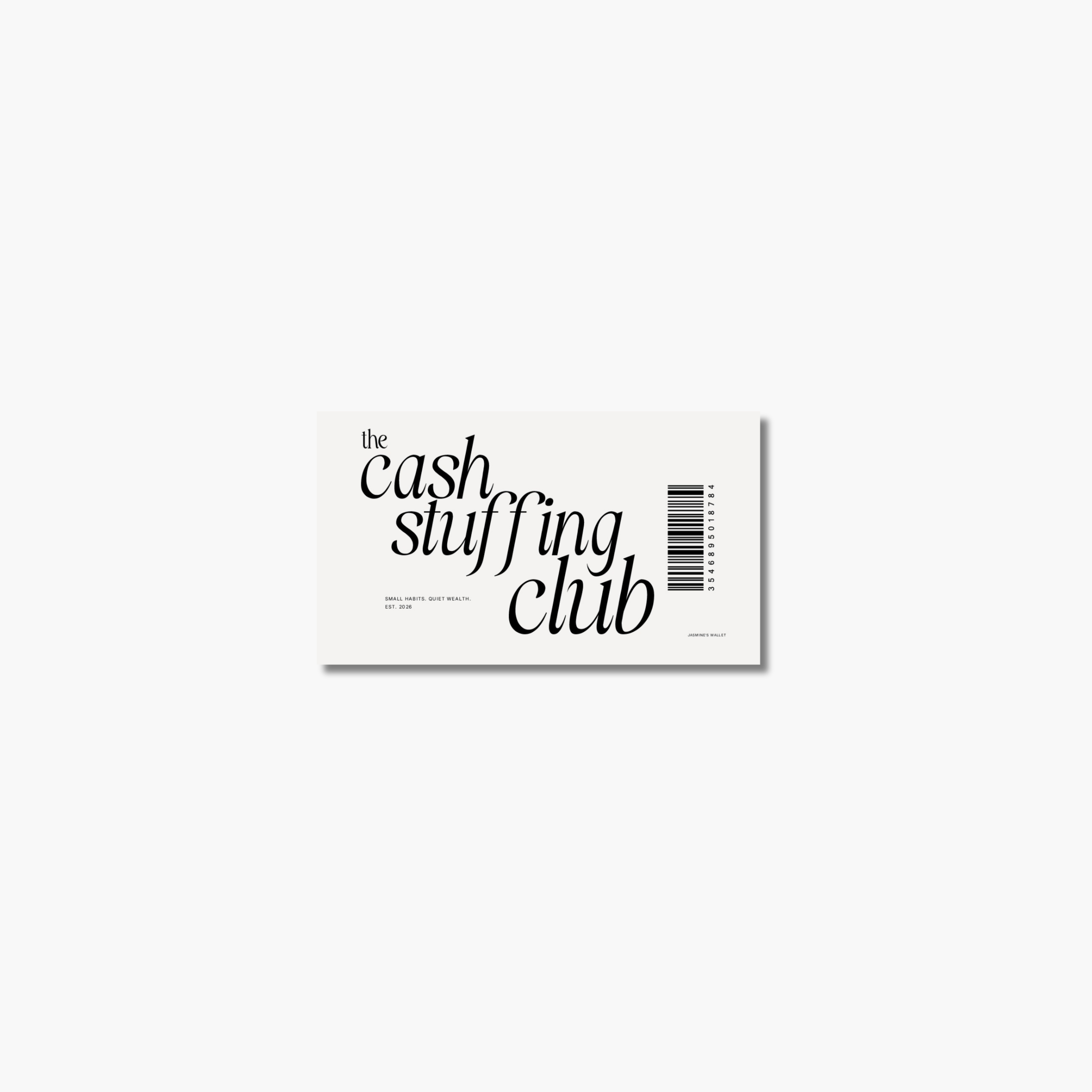 The Cash Stuffing Club | Planner Card