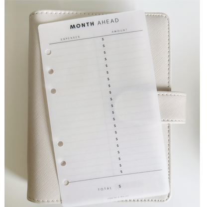 Month Ahead Expenses Dashboard
