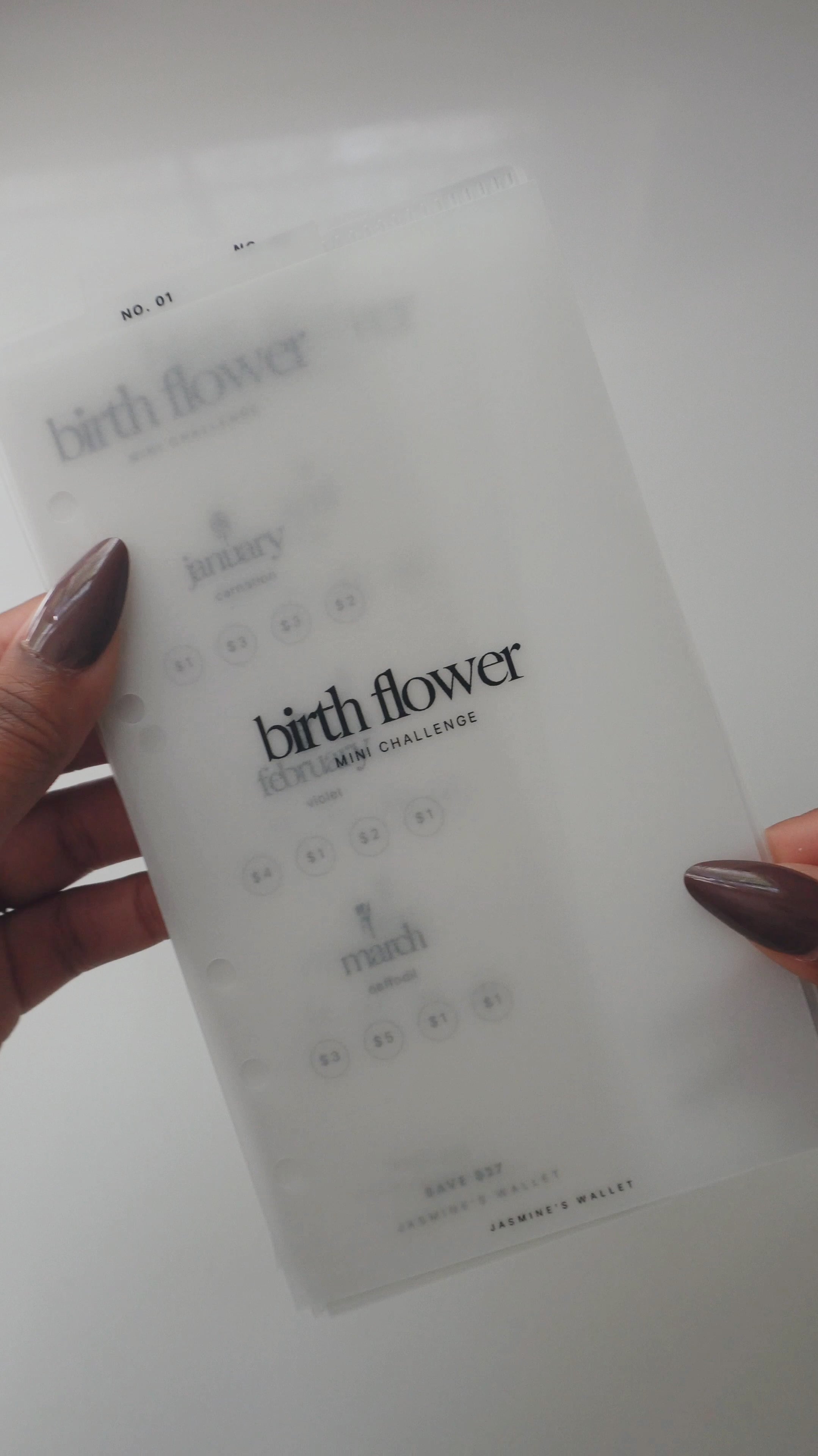 A5 Birth Flower Savings Challenge | Low & High Denomination