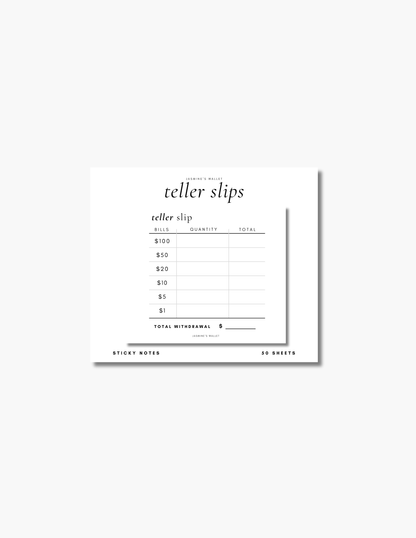 Teller Slips | Sticky Notes