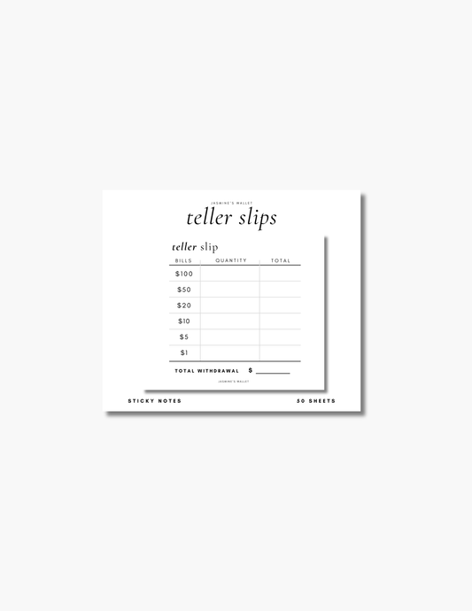 Teller Slips | Sticky Notes