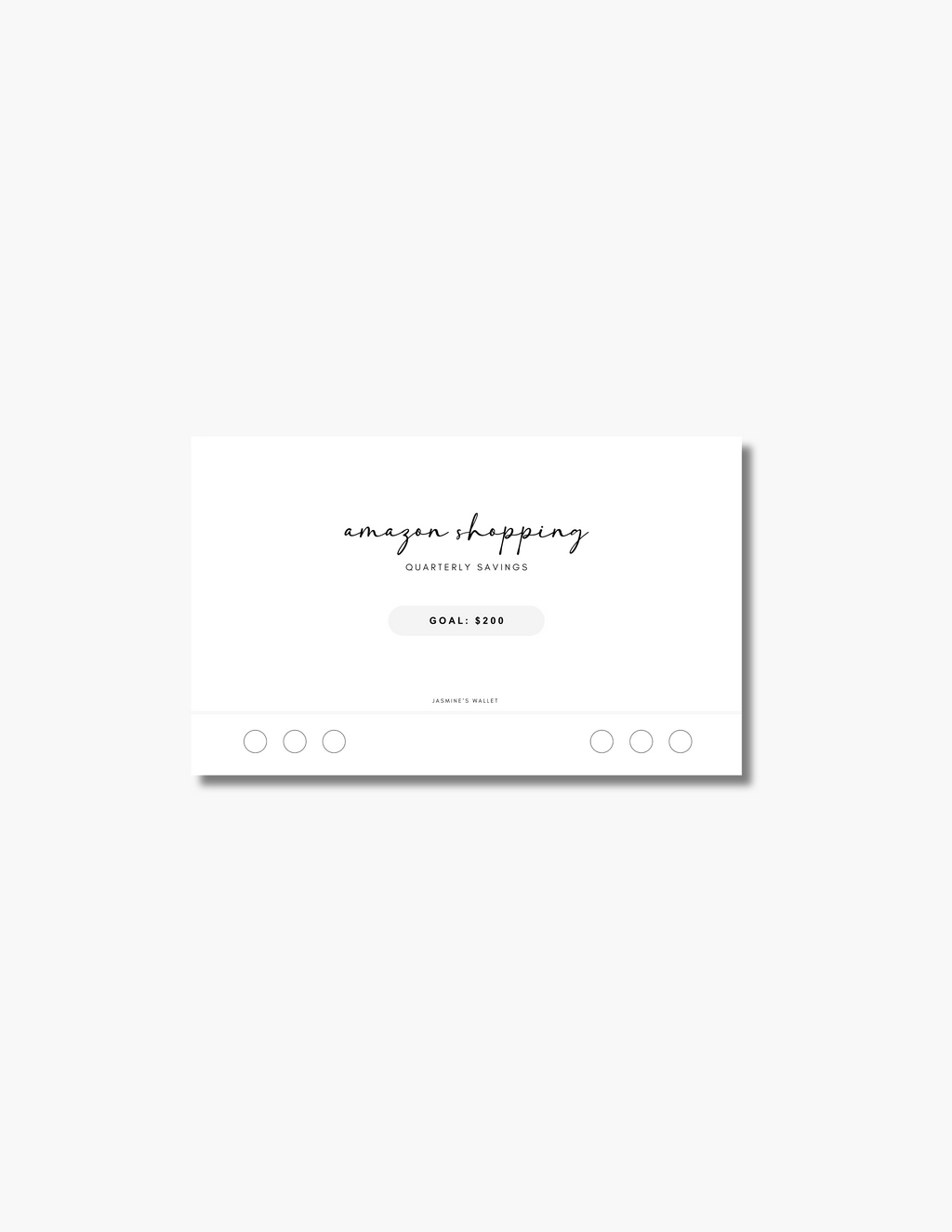 Goal-Oriented Cash Envelopes | A6
